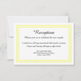Doppel-Gelbe Trim-Empfang-Invition Einladung
