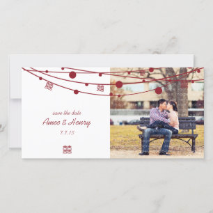 Doppel-Glücksklettern Hochzeit Speichern Sie das D Save The Date