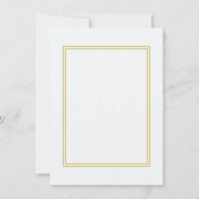 Doppel-Gold-Metallic-Grenze auf Bubbly White (Vorderseite)