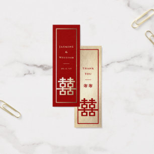 Doppel Happiness Chinesisch Wedding DIY Gift Tags