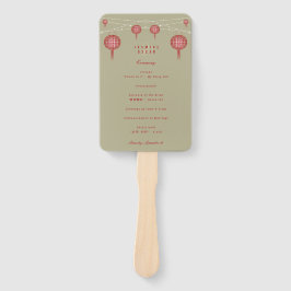 Doppel-Happiness-Laternen Chinesisches Hochzeitspr Fächer