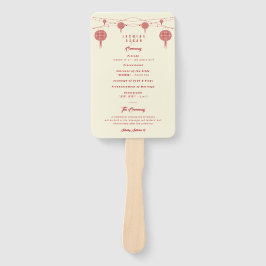 Doppel-Happiness-Laternen Chinesisches Hochzeitspr Fächer