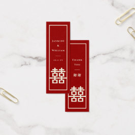 Doppel-Happy Red Chinese Wedding DIY-Geschenk-Tag