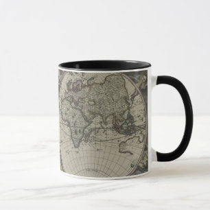 Doppel-Hemisphären-Weltkarte   1672 Tasse