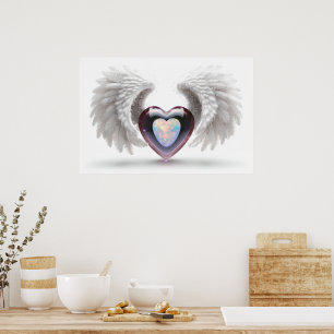 *~*~ Doppel-Herz Angel Wings AP78 Opal Poster