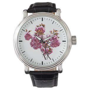 Doppel-Kirschblütenzweige Armbanduhr