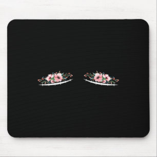 Doppel-Mastektomie Narben mit Blume Brustkrebs Mousepad