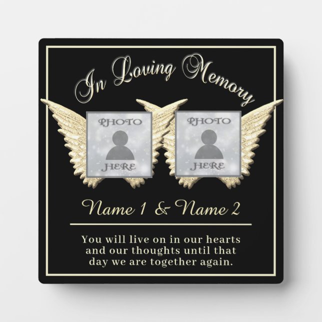Doppel-Memorial Fotoplatte (Vorderseite)
