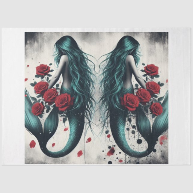 Doppel-Mermaids Seidenpapier (Vorderseite)
