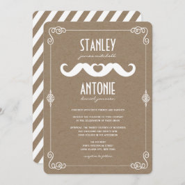 Doppel Mustaches Liebe Vintag Kraft Gay Wedding Einladung