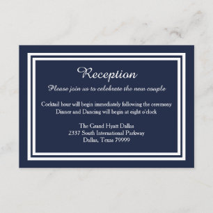 Doppel-Navy-Trim - Empfang-Einweisung Einladung