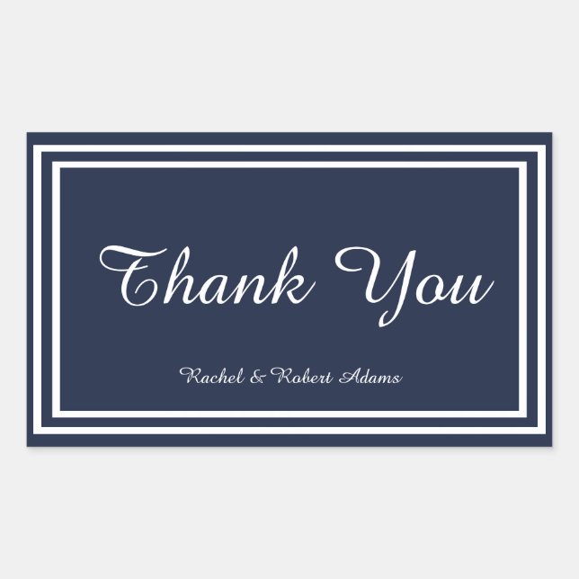 Doppel-Navy-Trimm-Sticker Rechteckiger Aufkleber (Vorderseite)