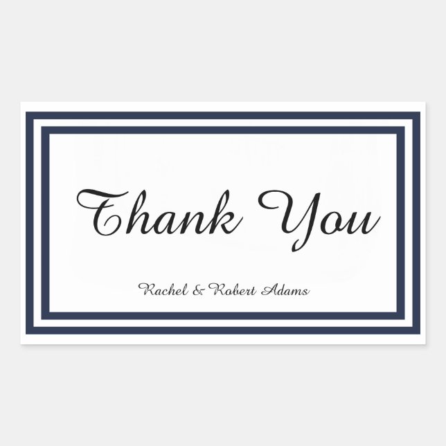 Doppel-Navy-Trimm-Sticker Rechteckiger Aufkleber (Vorderseite)