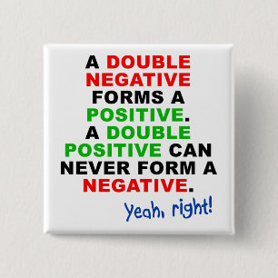Doppel Negativ Positiv Lustiger Knopf Abzeichen Na Button