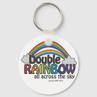 Doppel-Regenbogen Alle über den Himmel Schlüsselanhänger