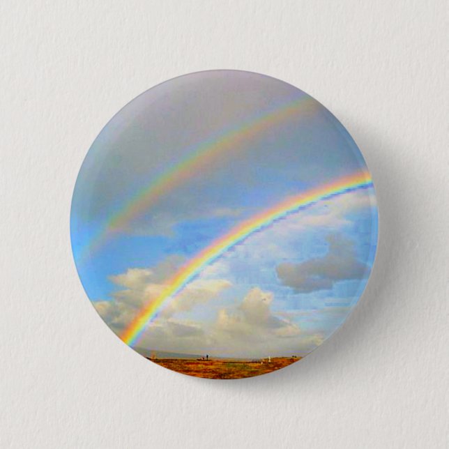 Doppel Regenbogen, Gott versprechen, Glück, Patric Button (Vorderseite)