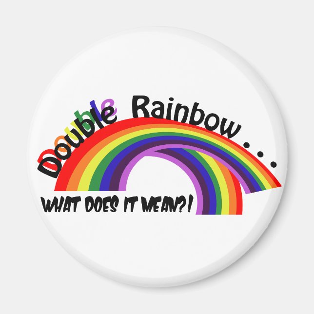 Doppel-Regenbogen-Magnet Magnet (Vorne)