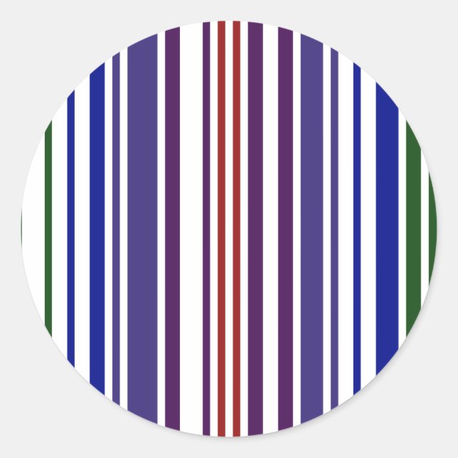 Doppel-Regenbogen-Strichcode Runder Aufkleber (Vorderseite)
