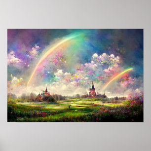 Doppel-Regenbows Gelobtes Land Poster