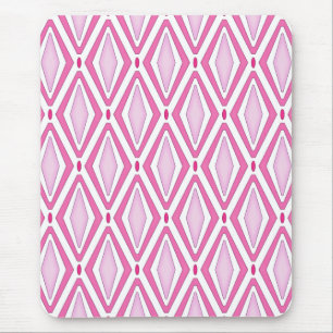 Doppel Retro Diamant Rosa Mousepad