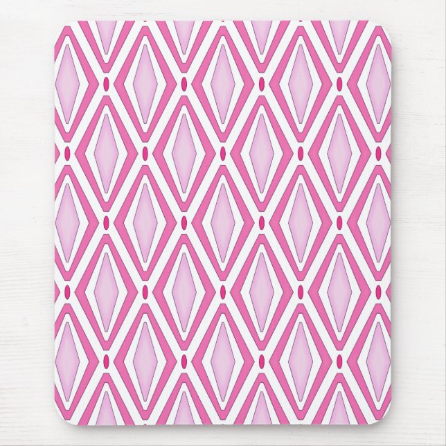 Doppel Retro Diamant Rosa Mousepad (Vorne)