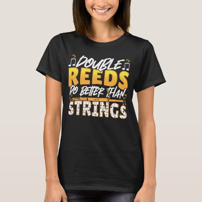 Doppel-Schilder sind besser als Strings-Bassoonist T-Shirt (Vorderseite)