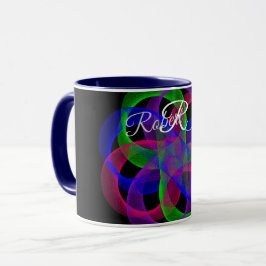 Doppel-Schleifen-Netz-Geometrie-Kaffeetasse Tasse