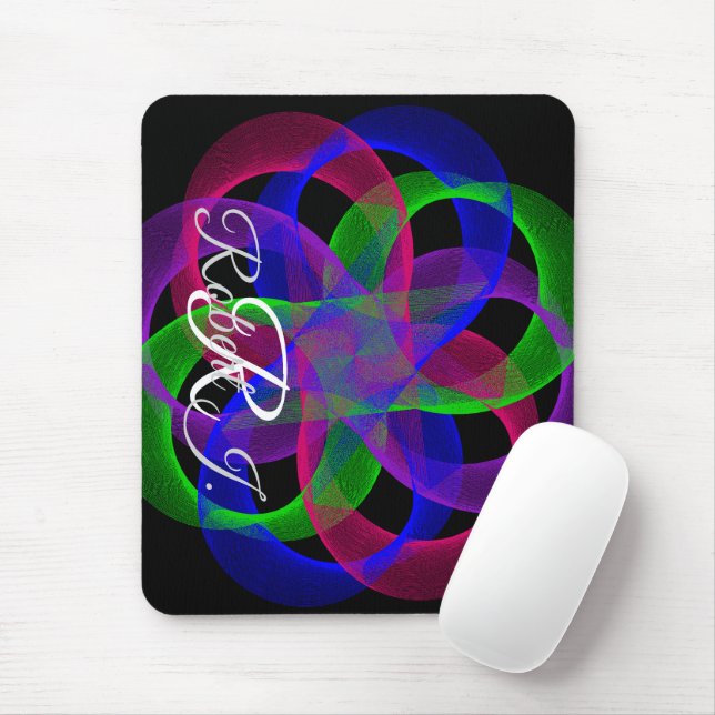 Doppel-Schleifen-Netz-Geometrie-Mauspad Mousepad (Mit Mouse)