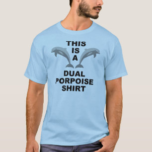 Doppel-Schweinswal-Shirt Lustiges T-Shirt Tees
