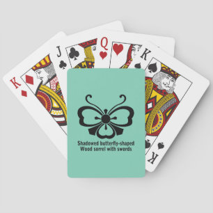 Doppel-Schwert-Sauer-Klee-Schmetterling Spielkarten