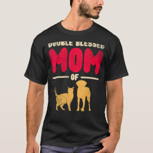 Doppel Segen Mutter Nur Eine Mutter Die Ihre Katze T-Shirt
