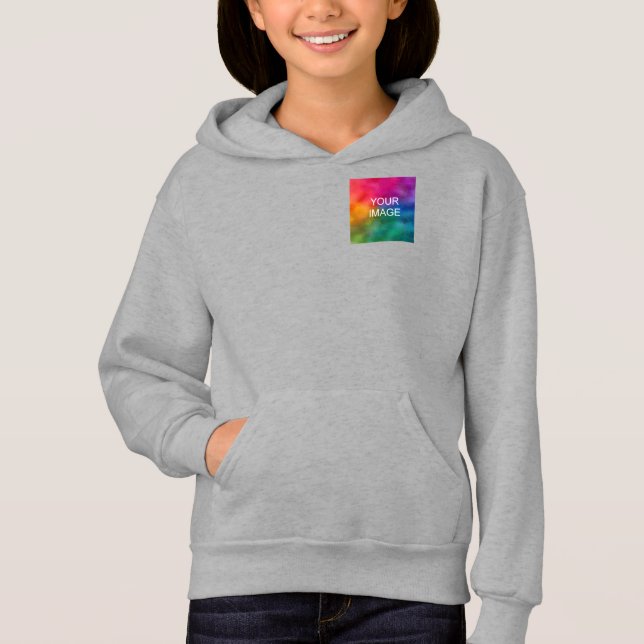 Doppel-Seitendesign-Vorlage aus Leichtstahl Kinder Hoodie (Vorderseite)
