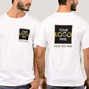 Doppel-seitige Werbung für Ihr Logo und Ihre Textw T-Shirt