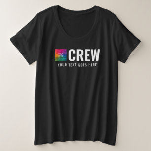 Doppel-Side-Design-Firmenlogo - Crew Große Größe T-Shirt
