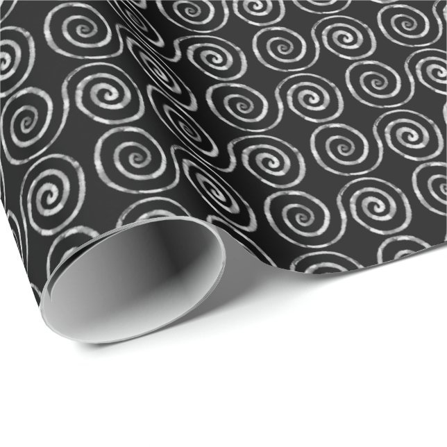 Doppel-Spiral-Keltenmuster Geschenkpapier (Rolleneckpunkt)