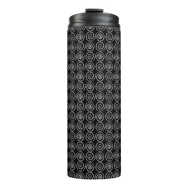 Doppel-Spiral-Keltenmuster Thermosbecher (Vorderseite)