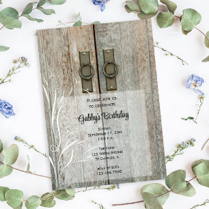 Doppel Stalltüren Land Geburtstagspartei Einladung