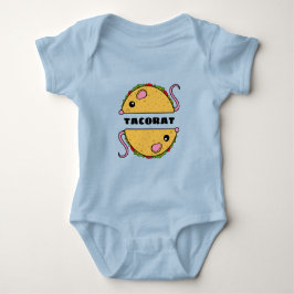 Doppel Taco Rat Baby Bodysuit (Schwarzer Text) Baby Strampler