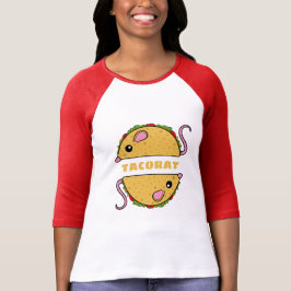 Doppel-Taco-Rat-Raglan-T - Shirt (Gelber Text)