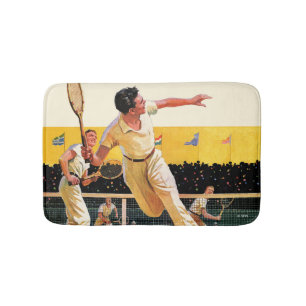 Doppel-Tennis-Match Badematte