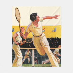 Doppel-Tennis-Match Fleecedecke