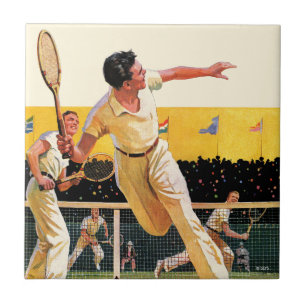 Doppel-Tennis-Match Fliese