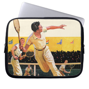 Doppel-Tennis-Match Laptopschutzhülle