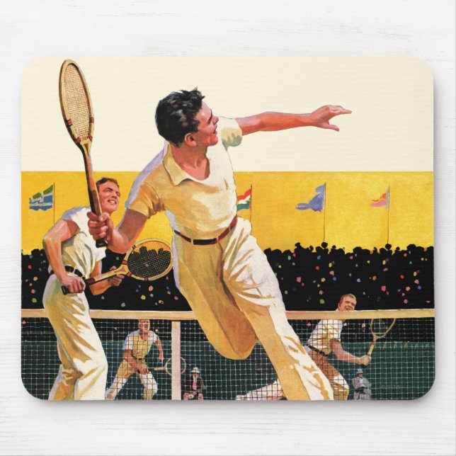 Doppel-Tennis-Match Mousepad (Vorne)