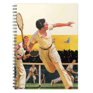 Doppel-Tennis-Match Notizblock