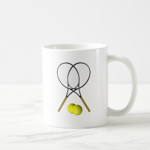 Doppel-Tennis-Sport-Thema Tasse