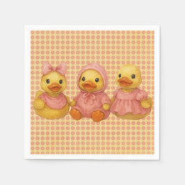 Doppel Trio in rosa Outfits Serviette