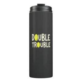 Doppel Trouble Funny Tennis Balls Thermosbecher