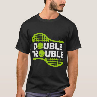 Doppel-Trouble-Funny-Tennis T-Shirt