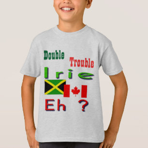 Doppel-Trouble Jamaikanisch-kanadische T - Shirt